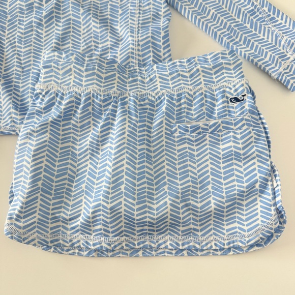 Vineyard Vines Chevron Two-Piece Swim Rashguard and Bottom Size 2T - Picture 10 of 12